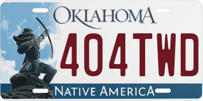 OK license plate 404TWD