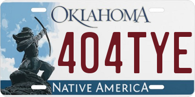 OK license plate 404TYE