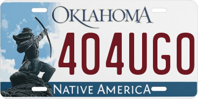 OK license plate 404UGO