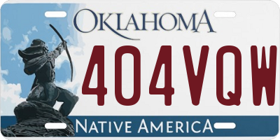 OK license plate 404VQW