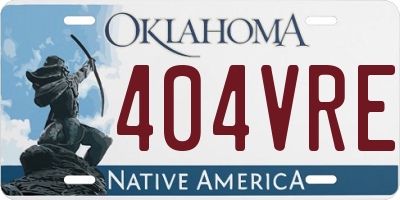 OK license plate 404VRE