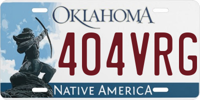 OK license plate 404VRG