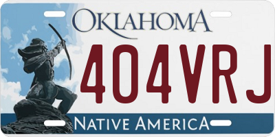 OK license plate 404VRJ