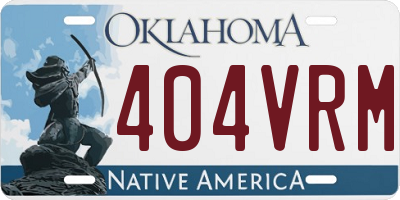 OK license plate 404VRM