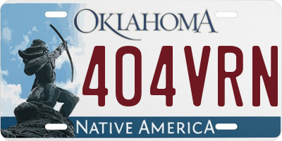 OK license plate 404VRN