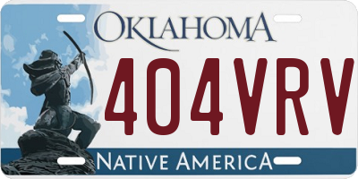 OK license plate 404VRV
