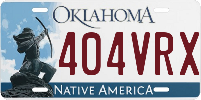 OK license plate 404VRX