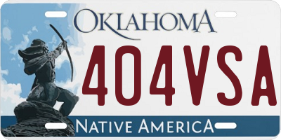 OK license plate 404VSA