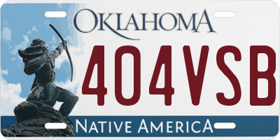 OK license plate 404VSB