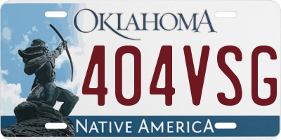 OK license plate 404VSG