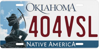 OK license plate 404VSL