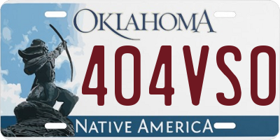 OK license plate 404VSO