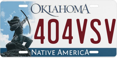 OK license plate 404VSV