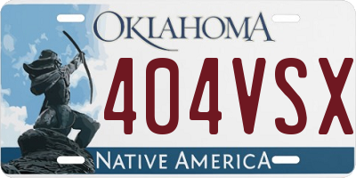 OK license plate 404VSX