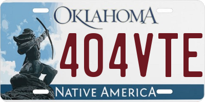 OK license plate 404VTE