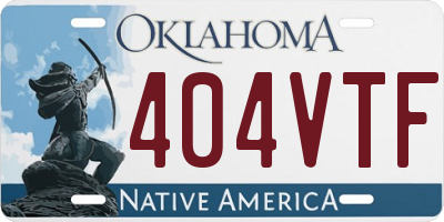 OK license plate 404VTF