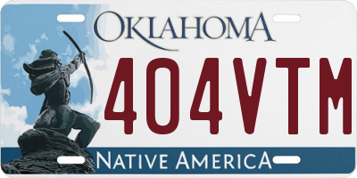 OK license plate 404VTM