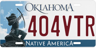 OK license plate 404VTR