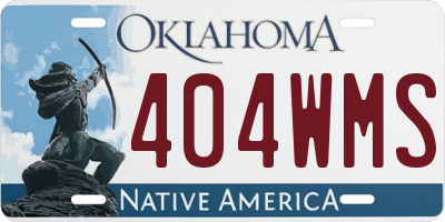 OK license plate 404WMS