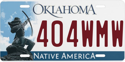 OK license plate 404WMW