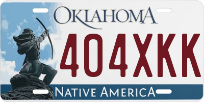 OK license plate 404XKK