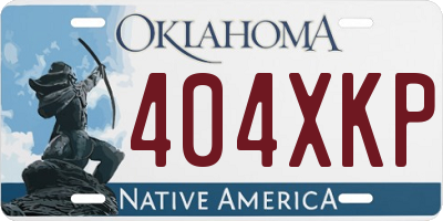 OK license plate 404XKP