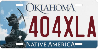 OK license plate 404XLA