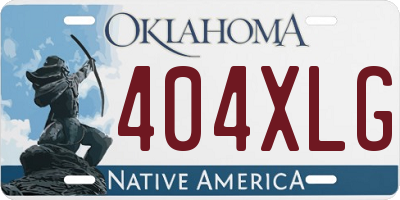 OK license plate 404XLG