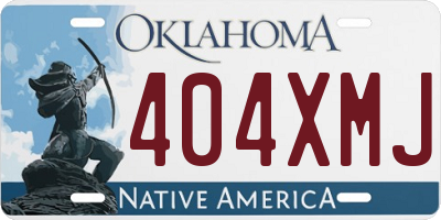 OK license plate 404XMJ