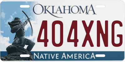 OK license plate 404XNG