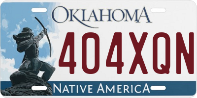 OK license plate 404XQN