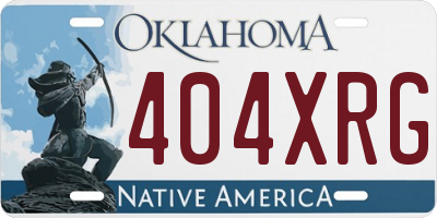 OK license plate 404XRG