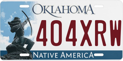 OK license plate 404XRW