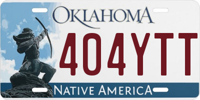 OK license plate 404YTT