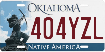 OK license plate 404YZL