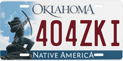 OK license plate 404ZKI