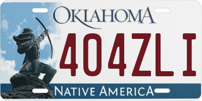 OK license plate 404ZLI