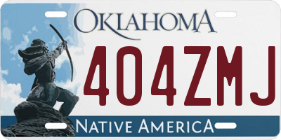 OK license plate 404ZMJ