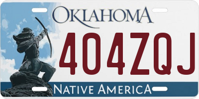 OK license plate 404ZQJ