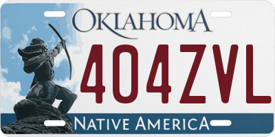 OK license plate 404ZVL