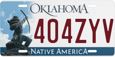 OK license plate 404ZYV