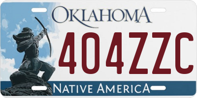 OK license plate 404ZZC