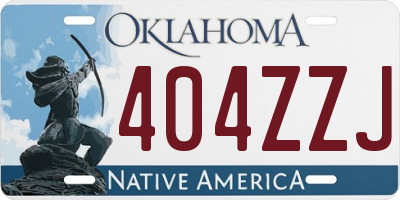 OK license plate 404ZZJ