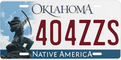 OK license plate 404ZZS
