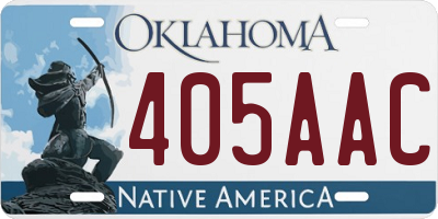 OK license plate 405AAC