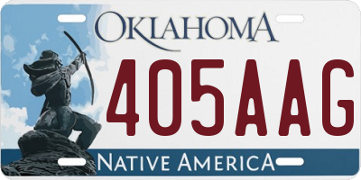 OK license plate 405AAG