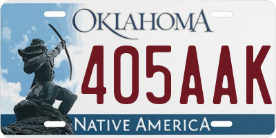 OK license plate 405AAK