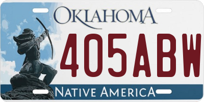 OK license plate 405ABW