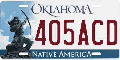 OK license plate 405ACD