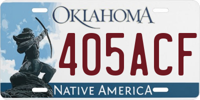 OK license plate 405ACF
